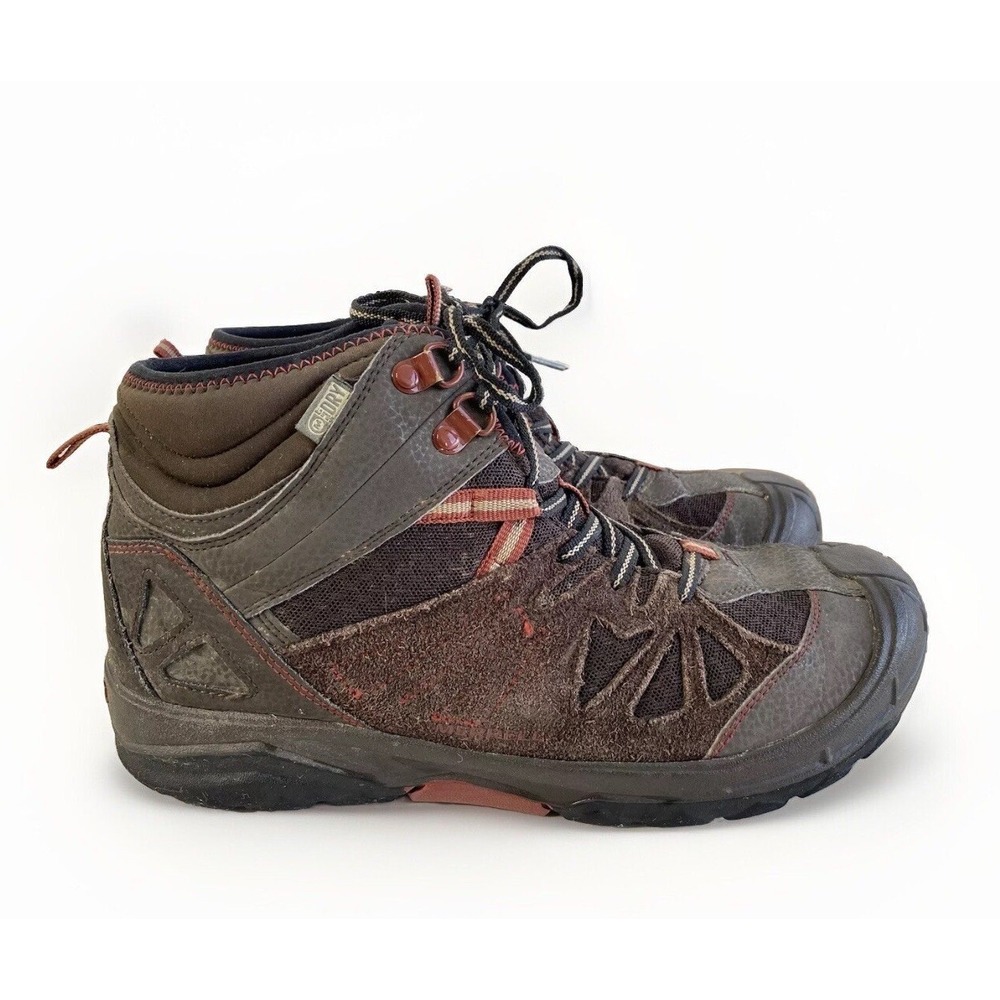 Merrell Capra Waterproof Hiking Boots Mid Leather Uppers US Women's Size 7 Brown